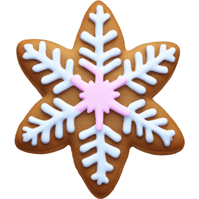 pink snowflake cookie  emoji