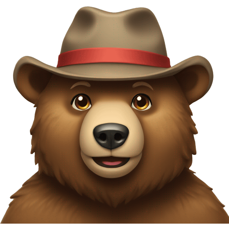 Bear with hat emoji