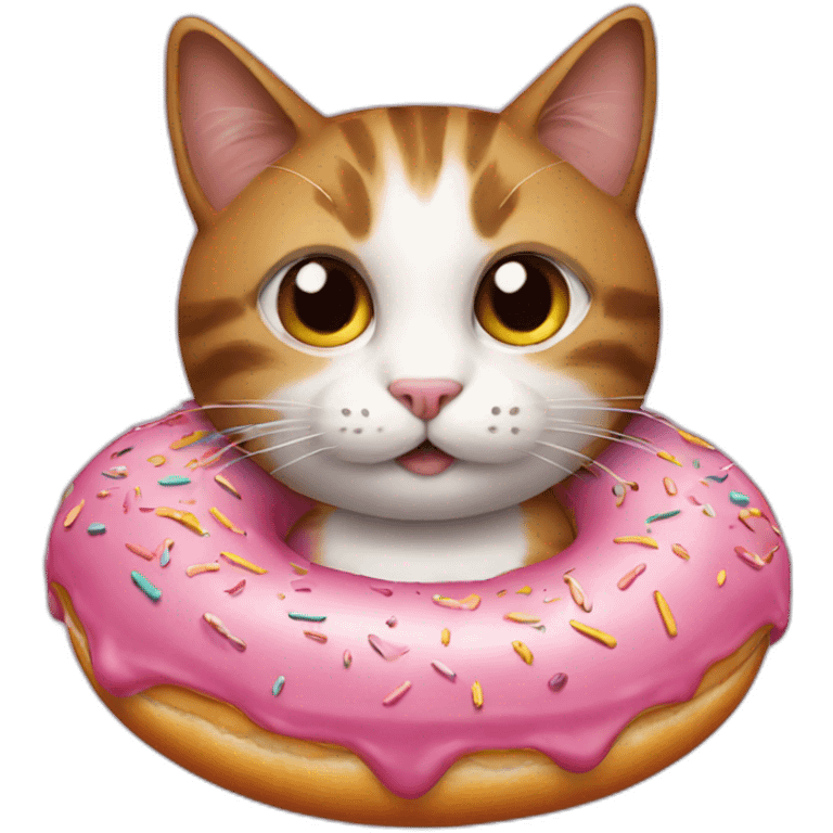 A cat on a donut emoji