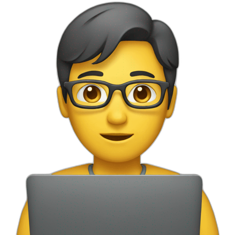 a programmer working in front of laptop emoji