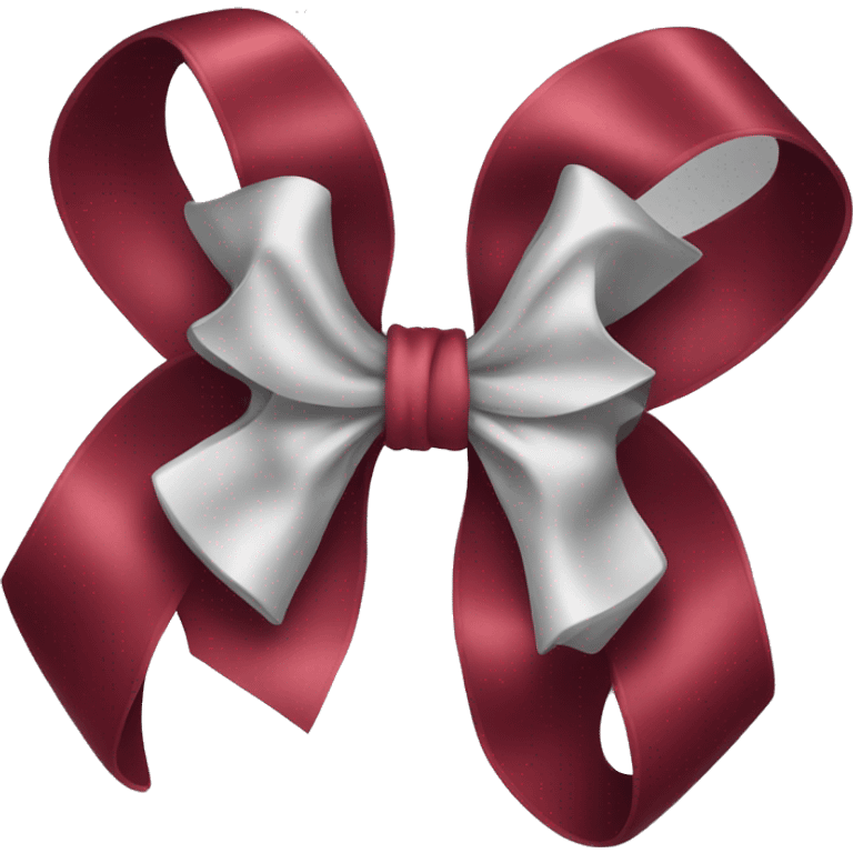 Dark red bow  emoji