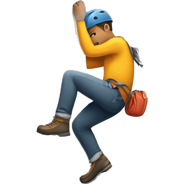 a person climbing emoji