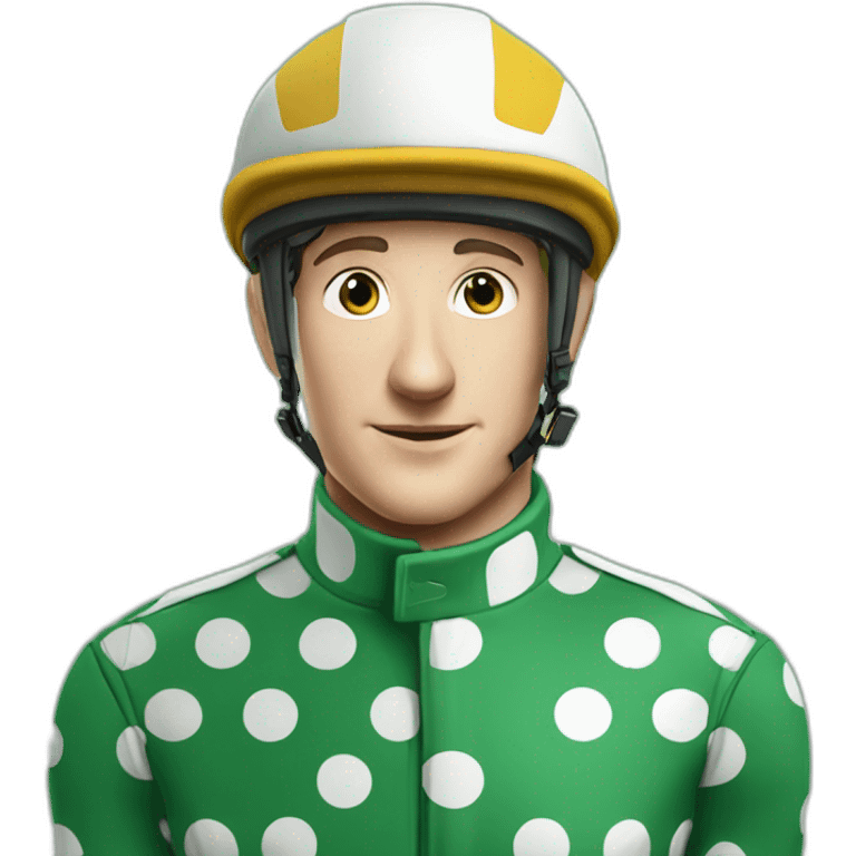 paul townend jockey dark green polka dot emoji