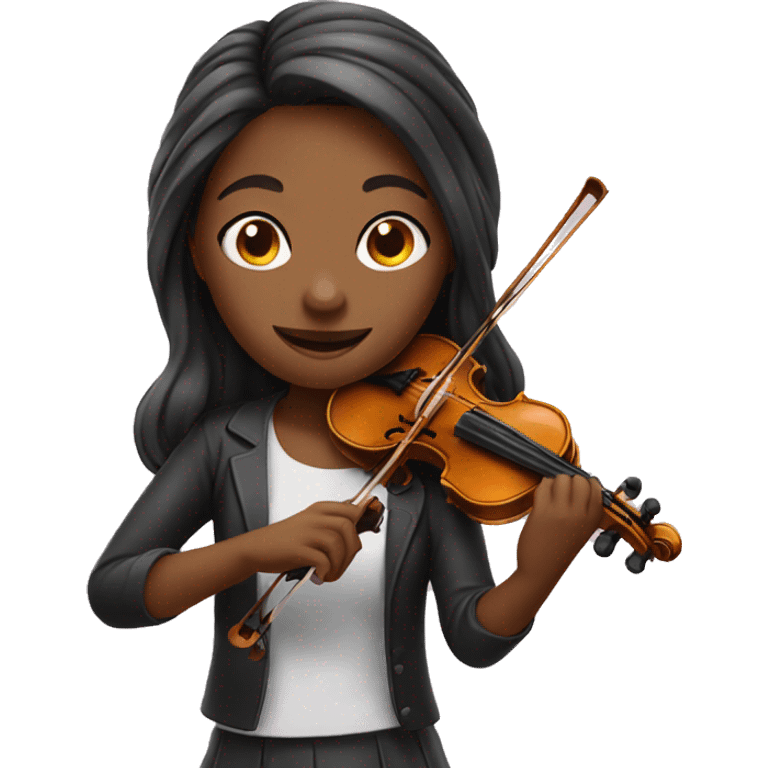 Violin playing girl emoji