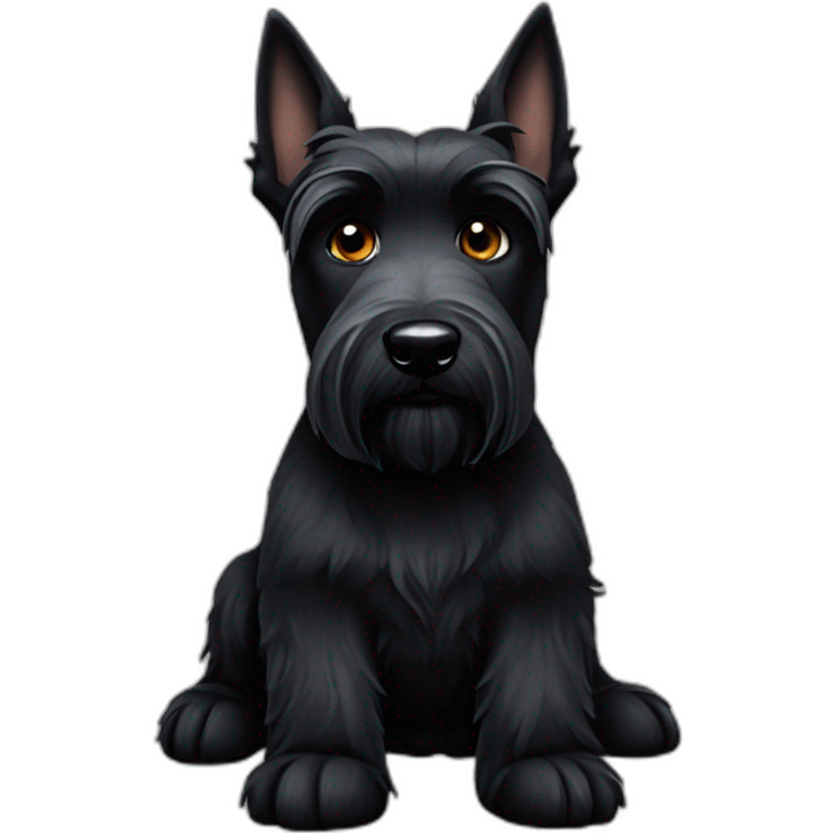 Scottish terrier black eye black dog emoji