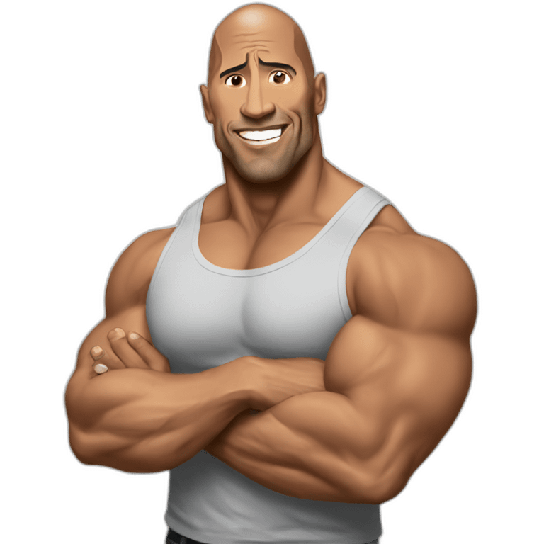 The rock meme emoji