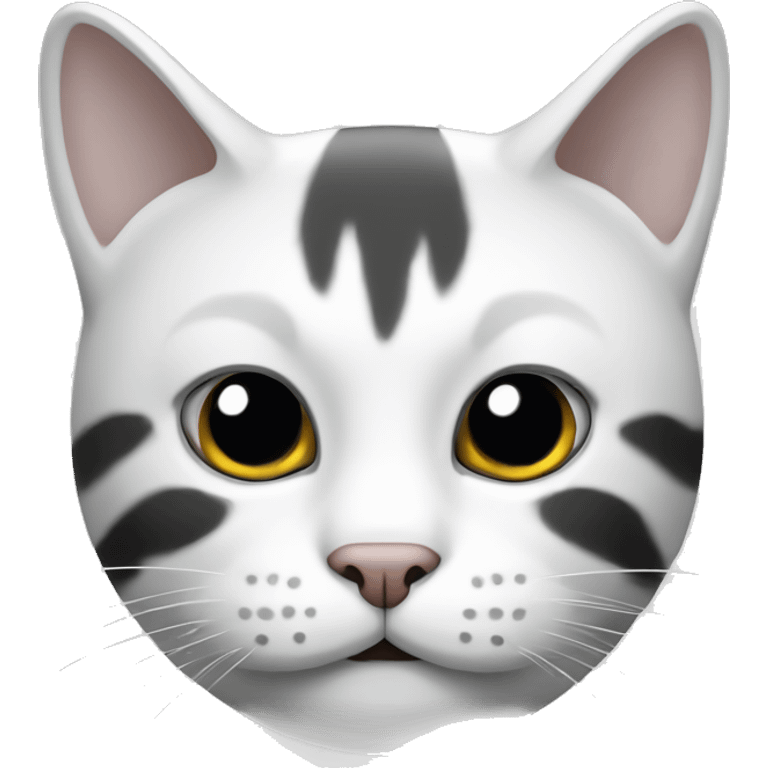 gato blanco con negro  emoji