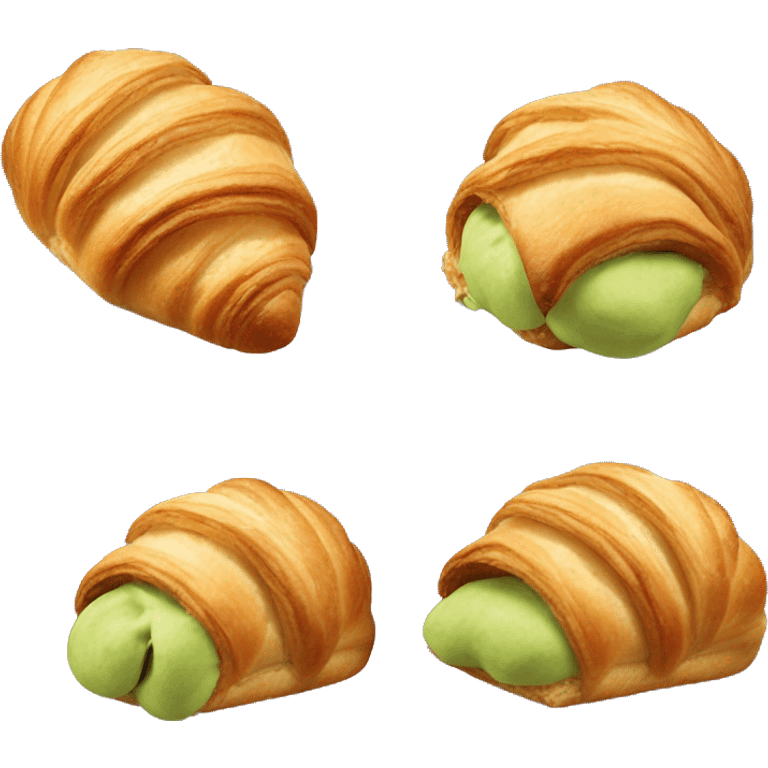 pistachio croissant emoji