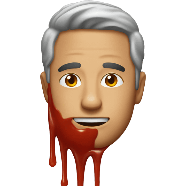 man covered in ketchup emoji