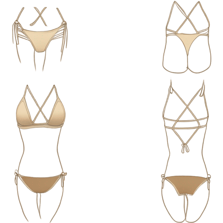 Beige string bikini emoji