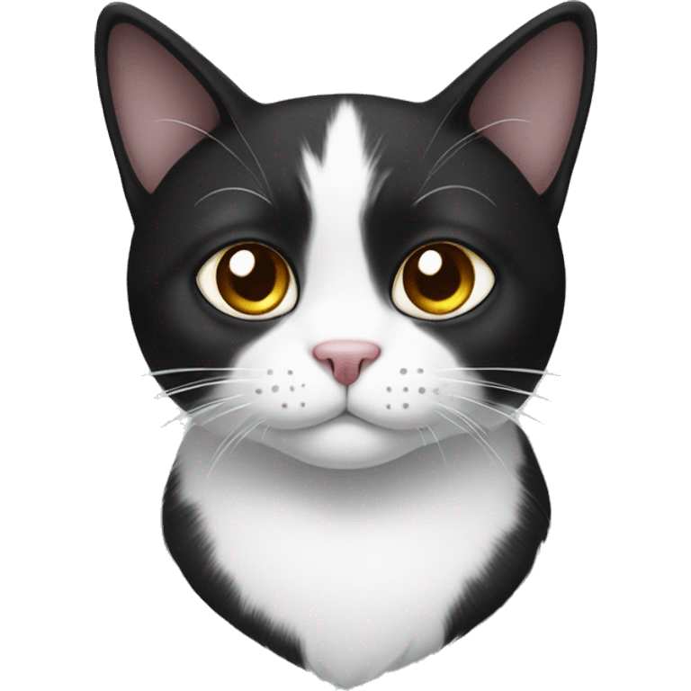 Black and white cat emoji