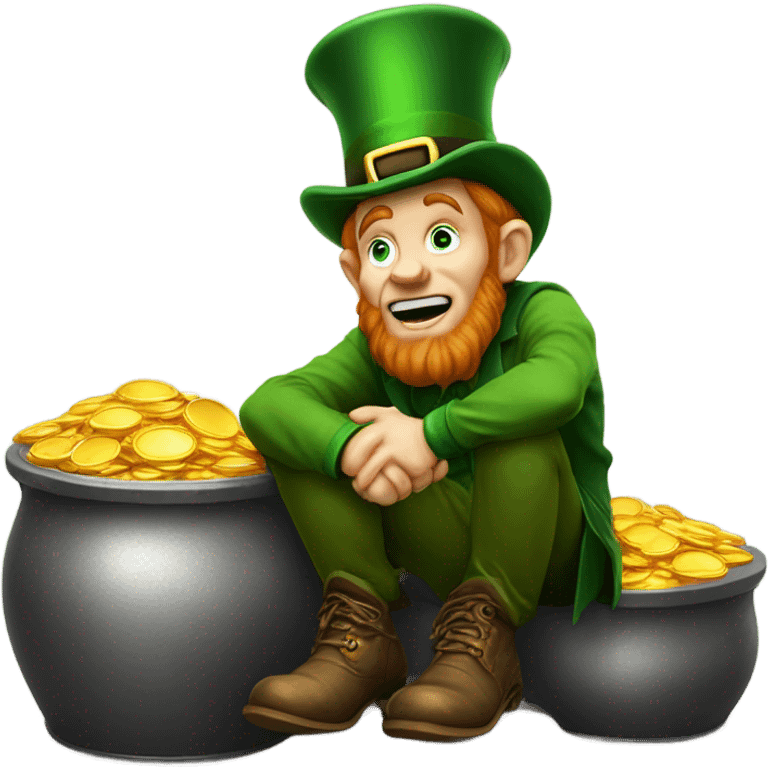 Leprechaun saying I need a break  emoji