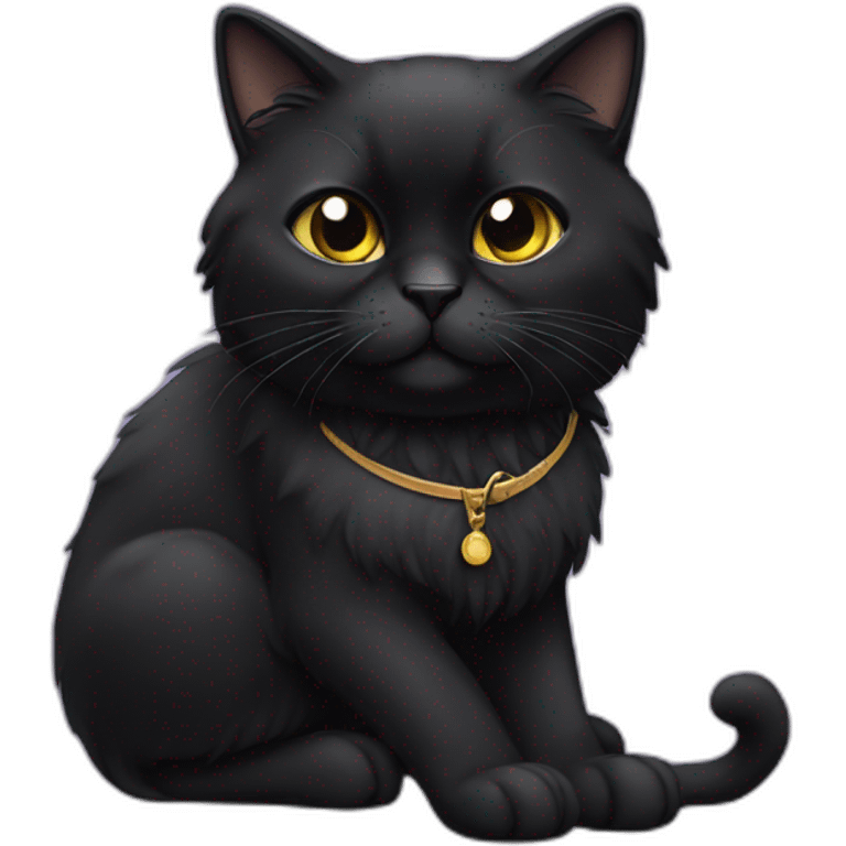 Black Persan cat emoji