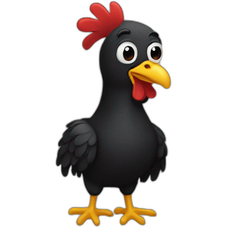 black chicken emoji