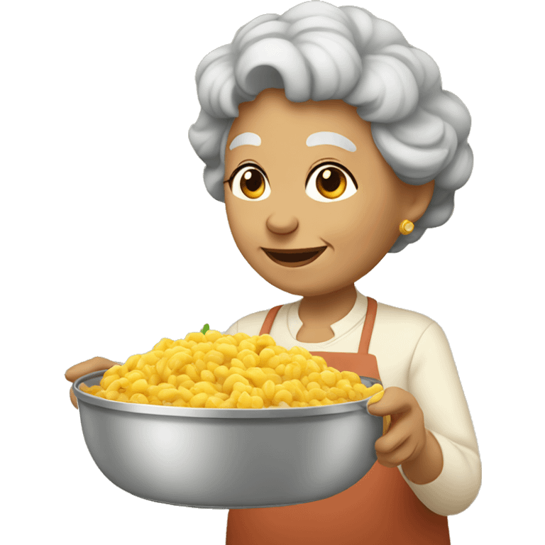 grand mother making food emoji