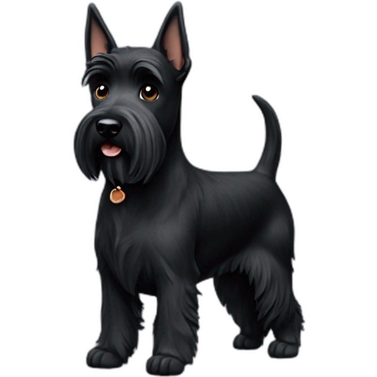 scottish-terrier-dog-black-walking emoji