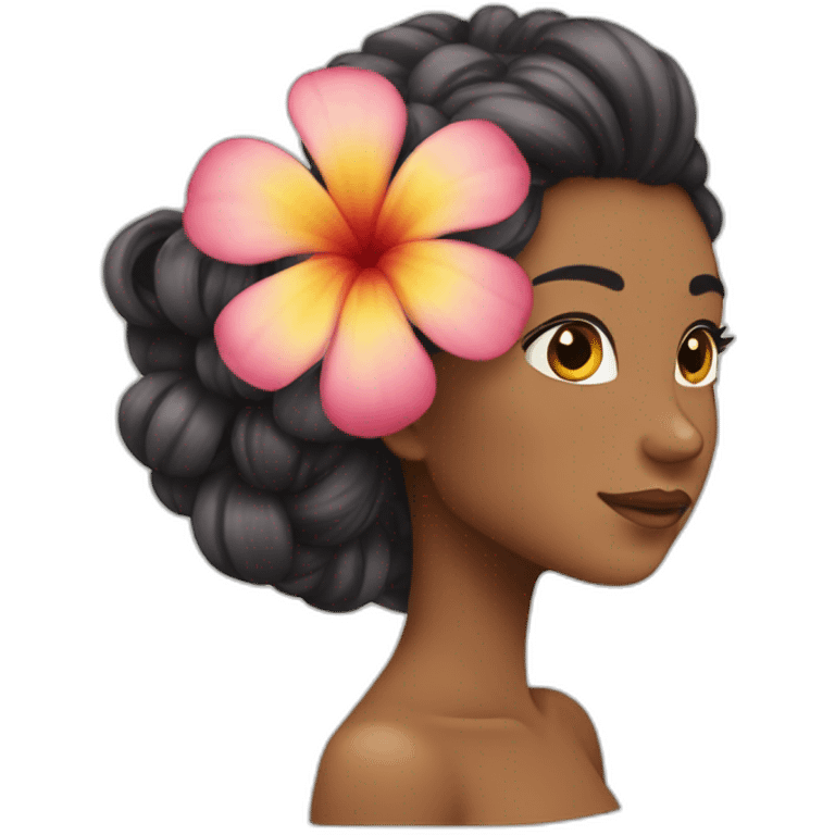 tahitian flower hair emoji