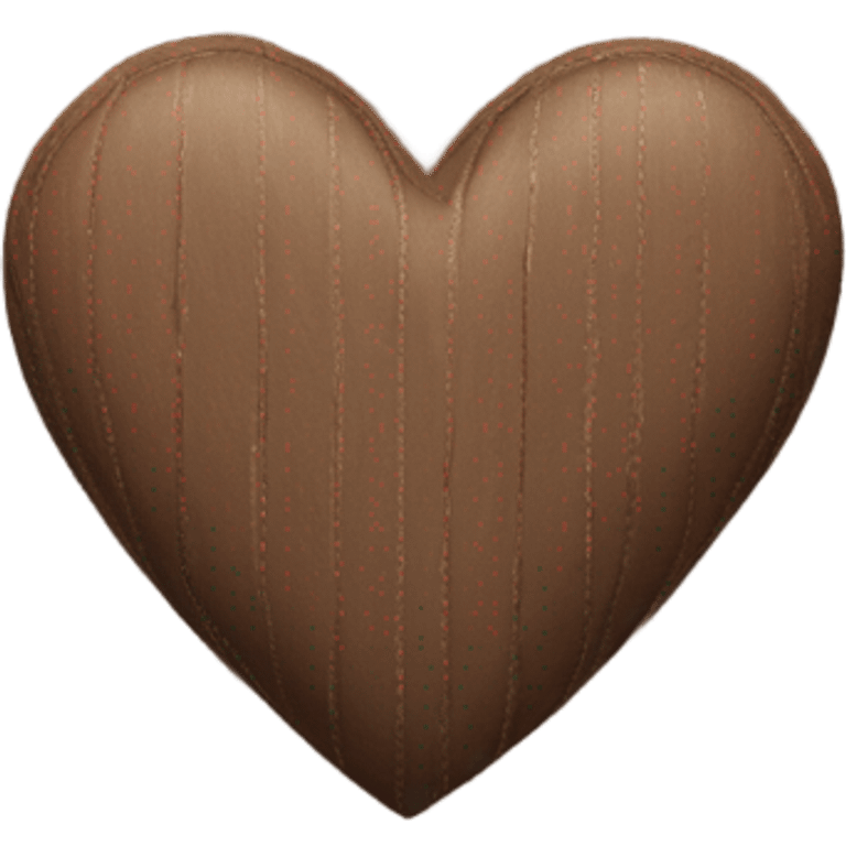 Brown pinstripe heart emoji