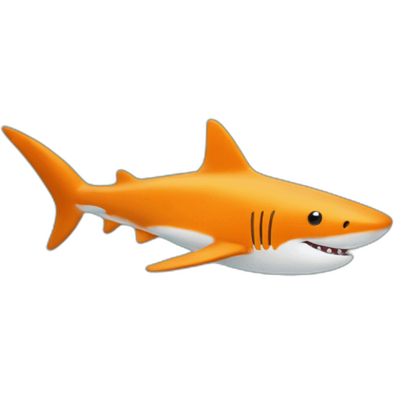 Orange shark in a tank emoji