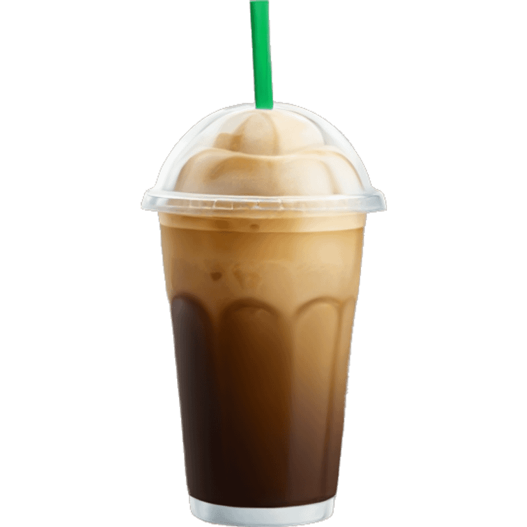 Starbuck ice coffee with ice cubes emoji