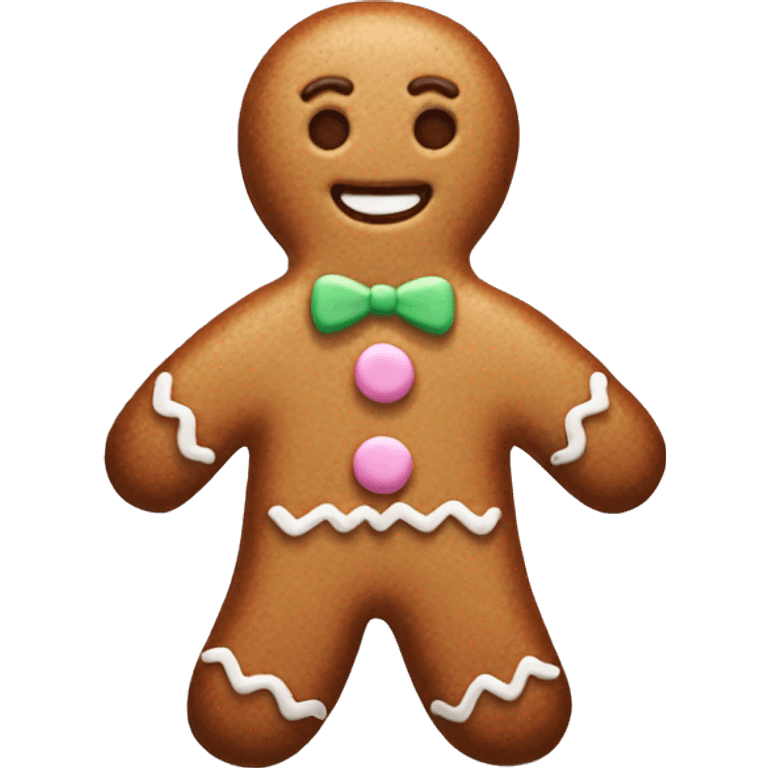 Pastel gingerbread man emoji