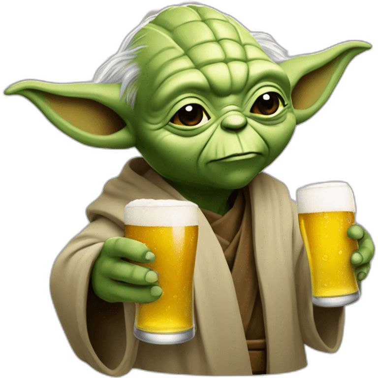 Yoda qui boit une bière emoji