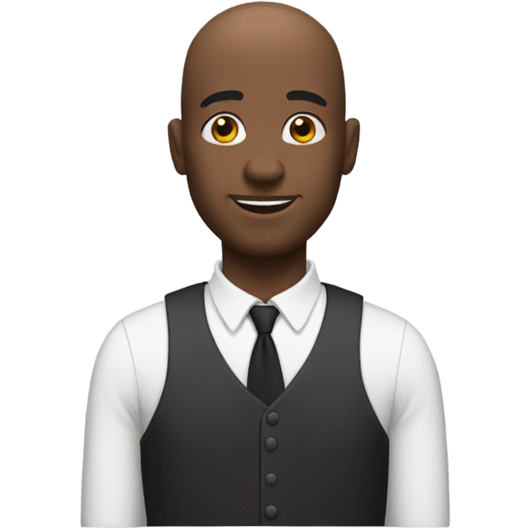 Bald black man emoji