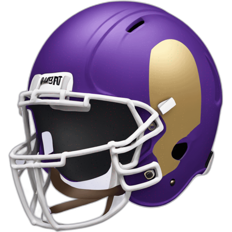 purple football player with gold helmet emoji