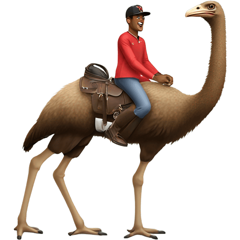 Jameis Winston riding an ostrich emoji