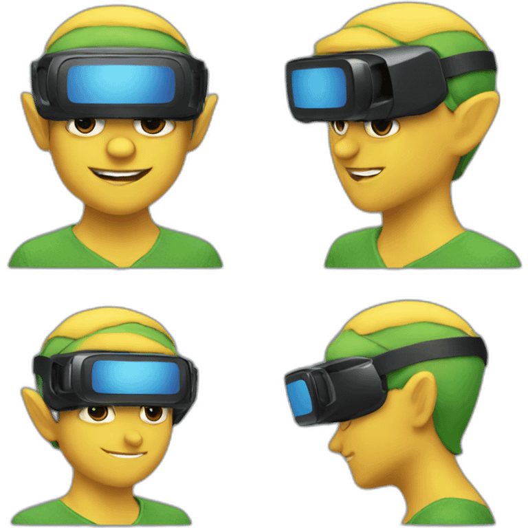 elf wearing vr headset emoji