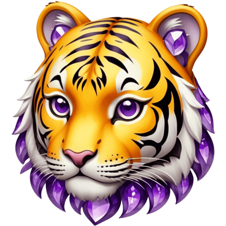 Tiger with amethyst all over him emoji