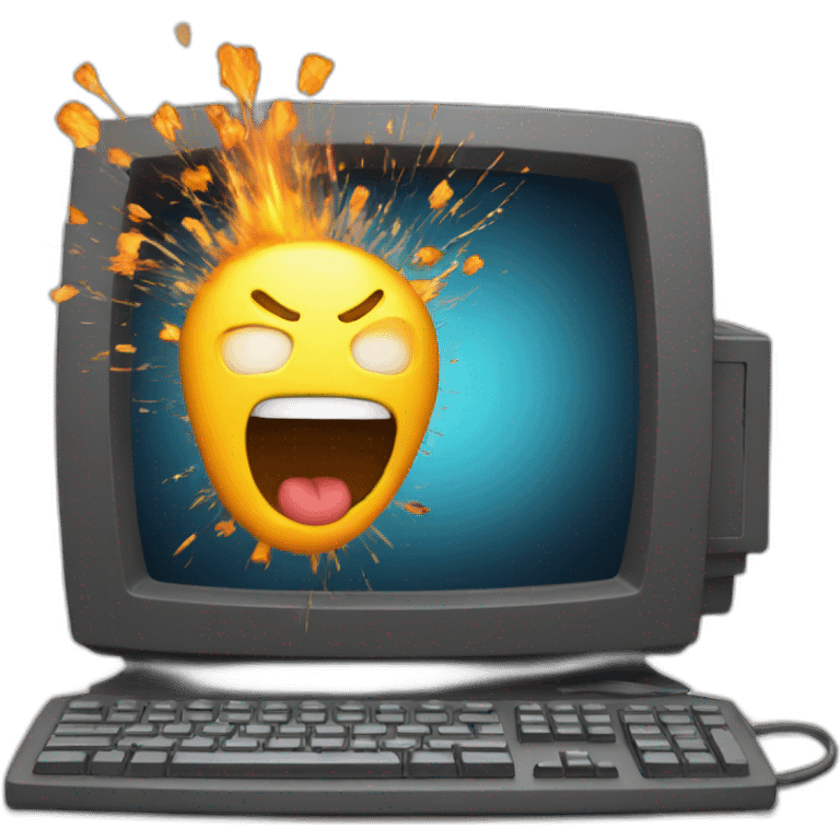 computer exploding emoji