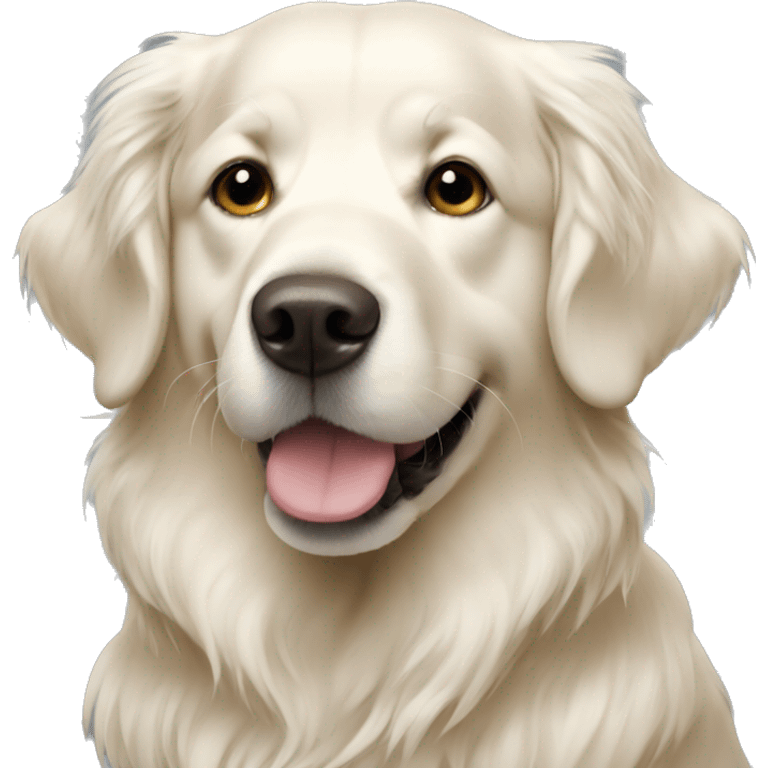 White golden retriever  emoji