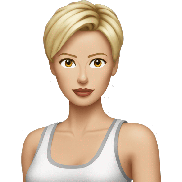 ultra realistic charlize theron wearing tank top emoji