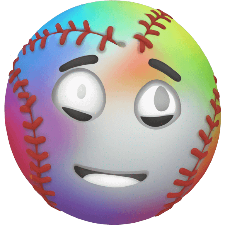 rainbow softball emoji