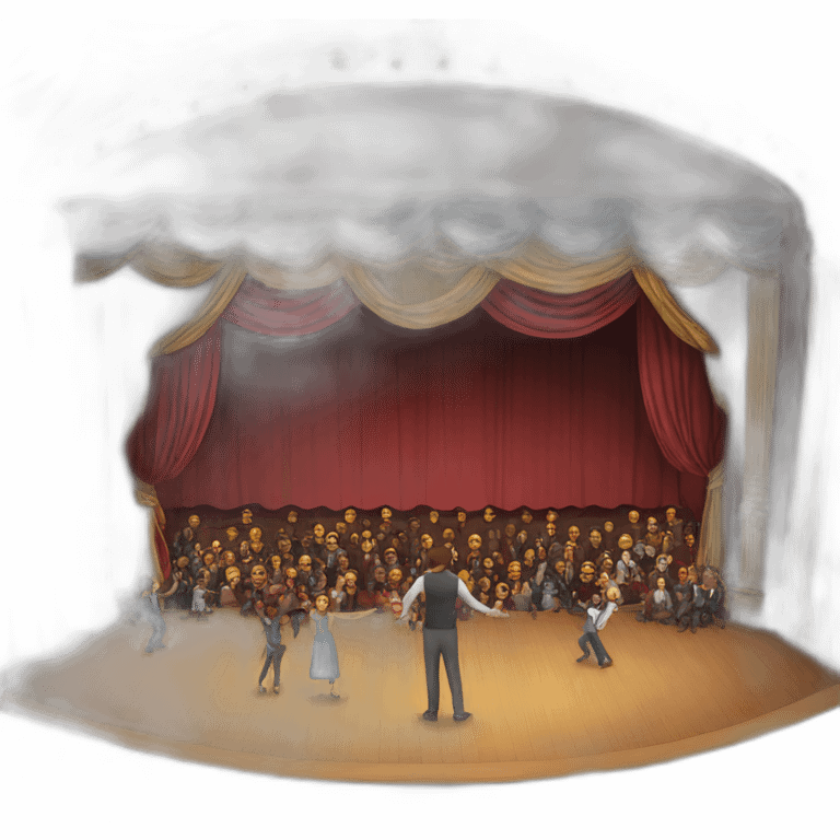 people on theater stage emoji