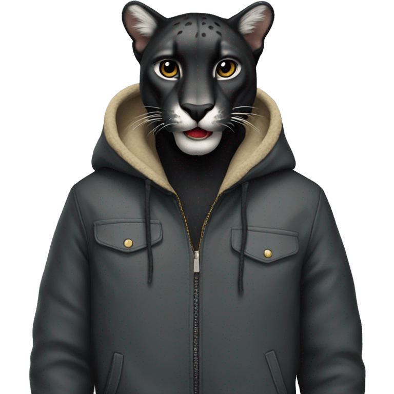 black puma with jacket emoji