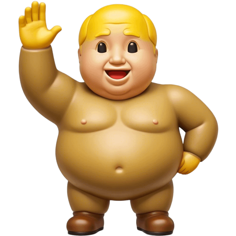 Cinematic Realistic Botero Sculpture Pop Culture Emoji, featuring an exaggerated, whimsical portrayal inspired by the famed sculptor rendered with dynamic textures and vibrant, artistic lighting. emoji