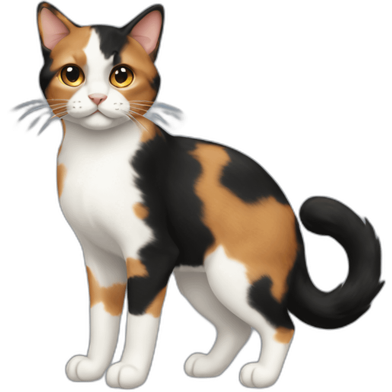 calico cat mostly black emoji