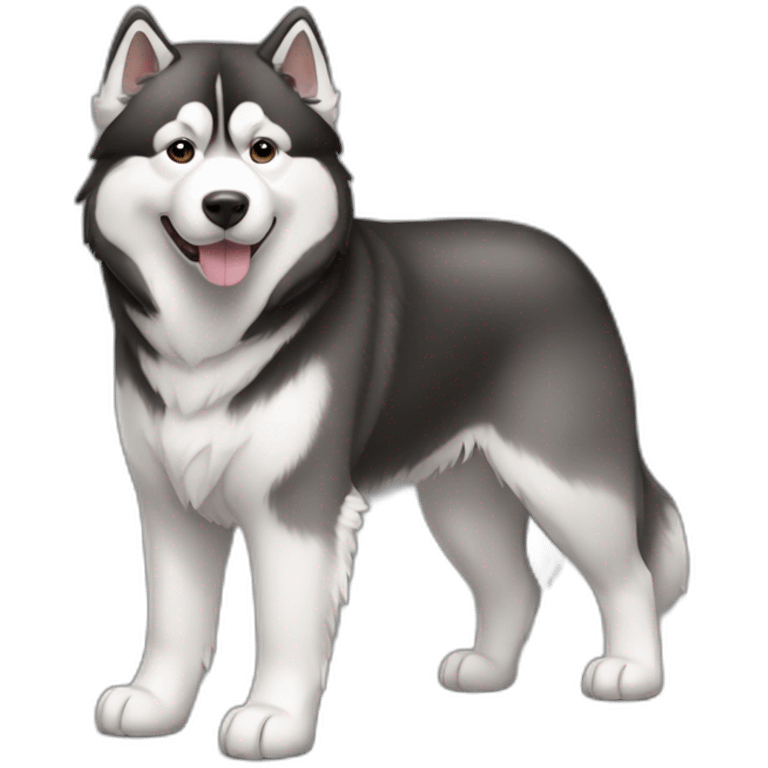 Dog alaskan malamute full-body emoji