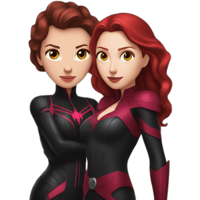 Scarlet witch and black widow emoji