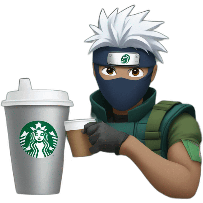 kakashi drinks starbucks emoji