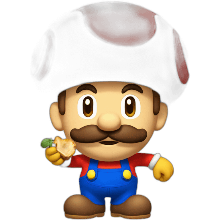 Mario eat a mushroom emoji