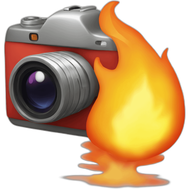 camera in fire emoji