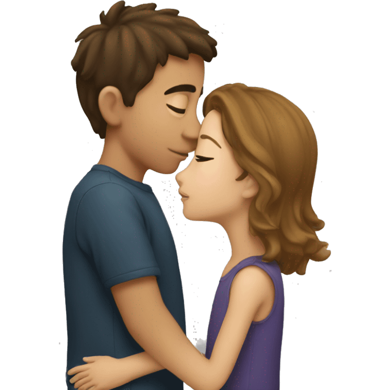 a boy kissing girl emoji