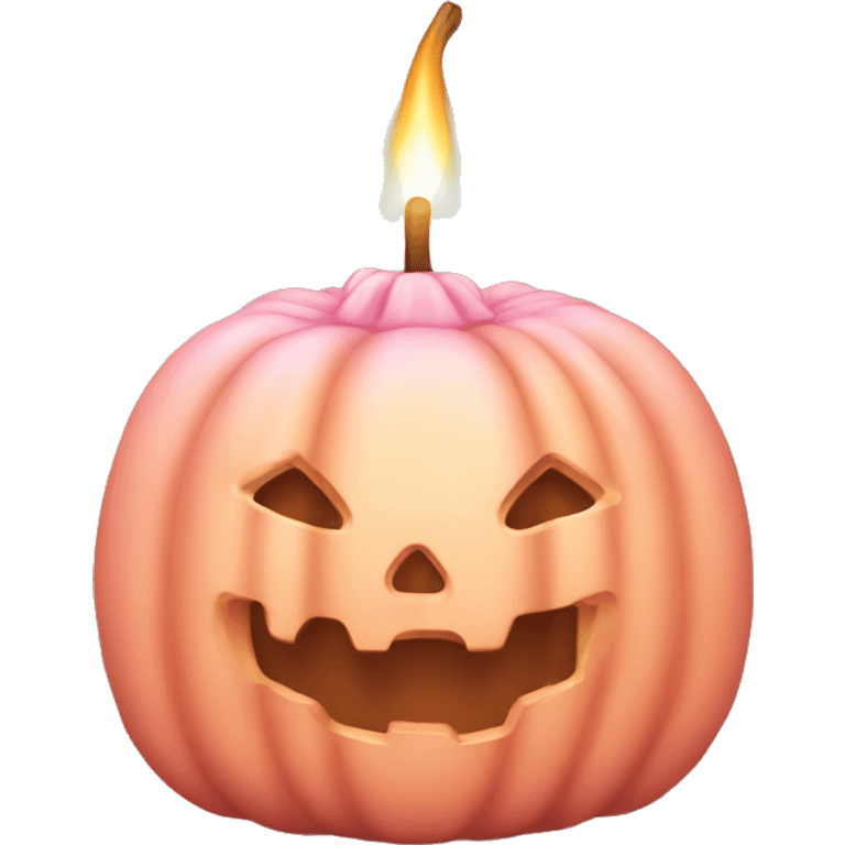 Light pink magic candle pumpkin  emoji