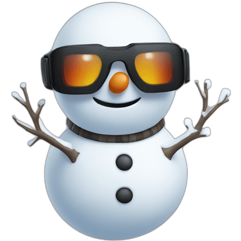 snowman in vr glasses emoji