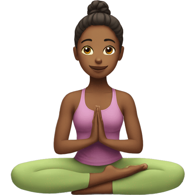 Girl doing yoga  emoji