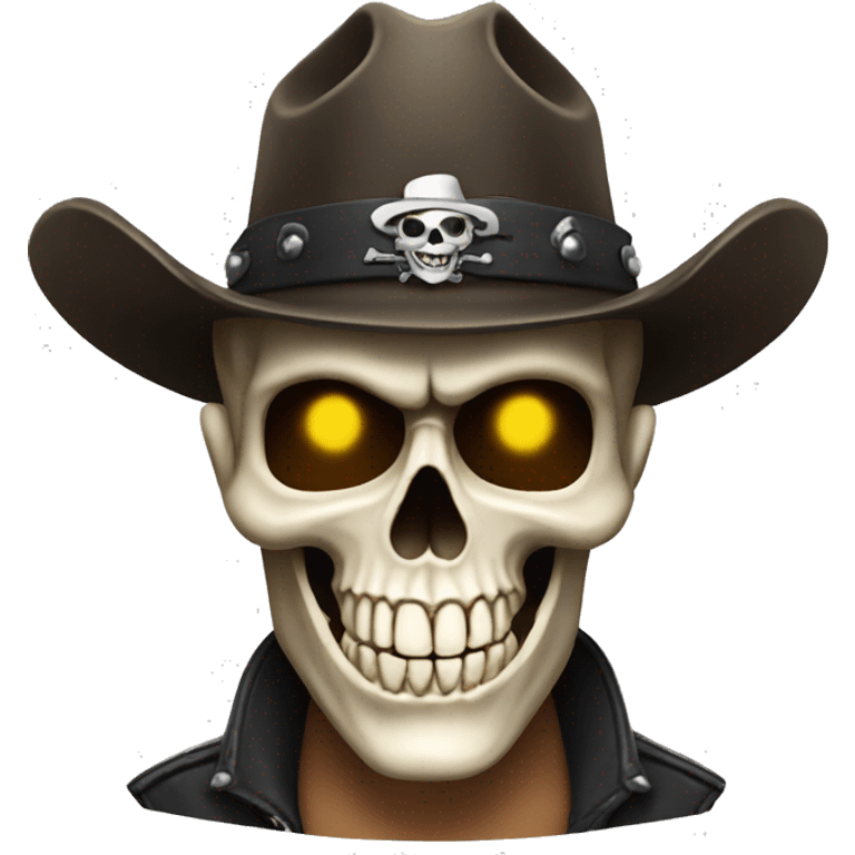 Skull in cowboy hat - gangster emoji