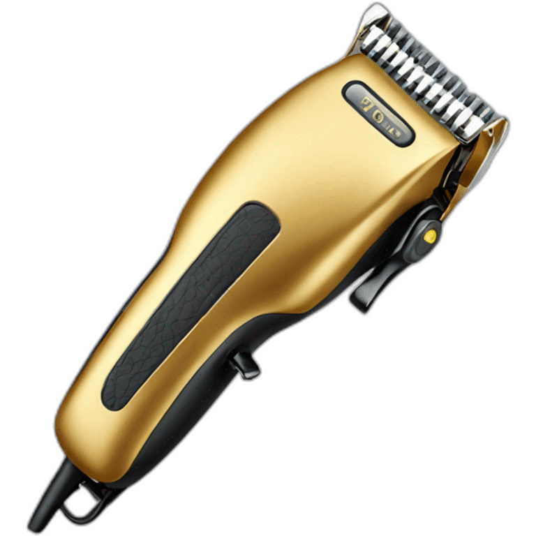 gold hair clipper emoji